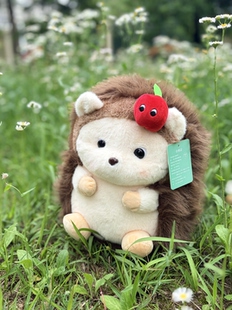新品新款苹果刺猬公仔毛绒玩具被藏偷吃的小刺猬玩偶可拆卸大娃娃