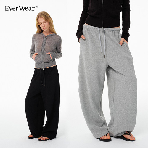 EverWear春装抽绳阔腿休闲裤女