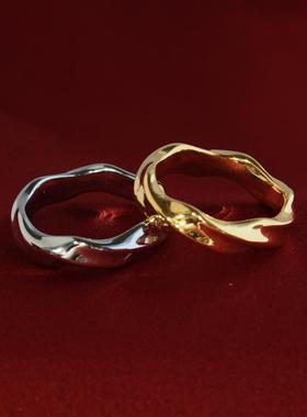 新款钛钢莫比乌斯环情侣戒指