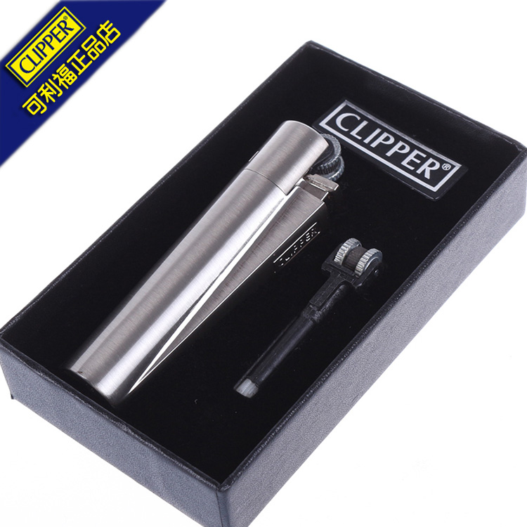 金属打火机Clipper可利福可充气体创意大号火石砂轮西班牙打火机