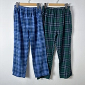 睡裤 格子前门裤 长裤 外贸春秋季 居家裤 纯棉男士 宽松男士 子 新款