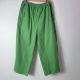 纯棉棉布松紧腰家居果绿色休闲裤 女款 自制八分裤 新款