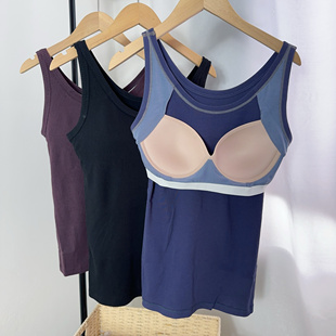 2024新款 外贸日单内搭吊带舒适背心胸垫不跑杯内衣