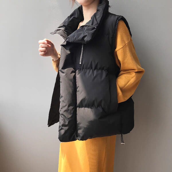 秋冬棉马甲女2025新款韩版中长款宽松大码羽绒棉马夹棉衣棉服外套