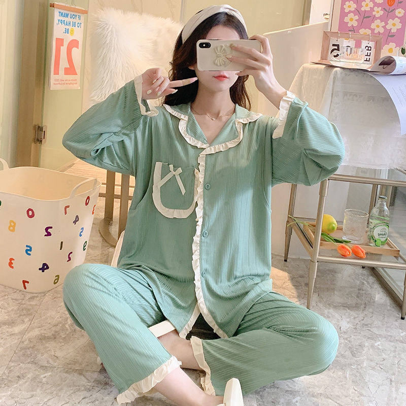여름 얇은 산후 의류 출산 잠옷 봄과 가을 산후 모유 수유 4 개월 통기성 감금 5 수유 가디건
