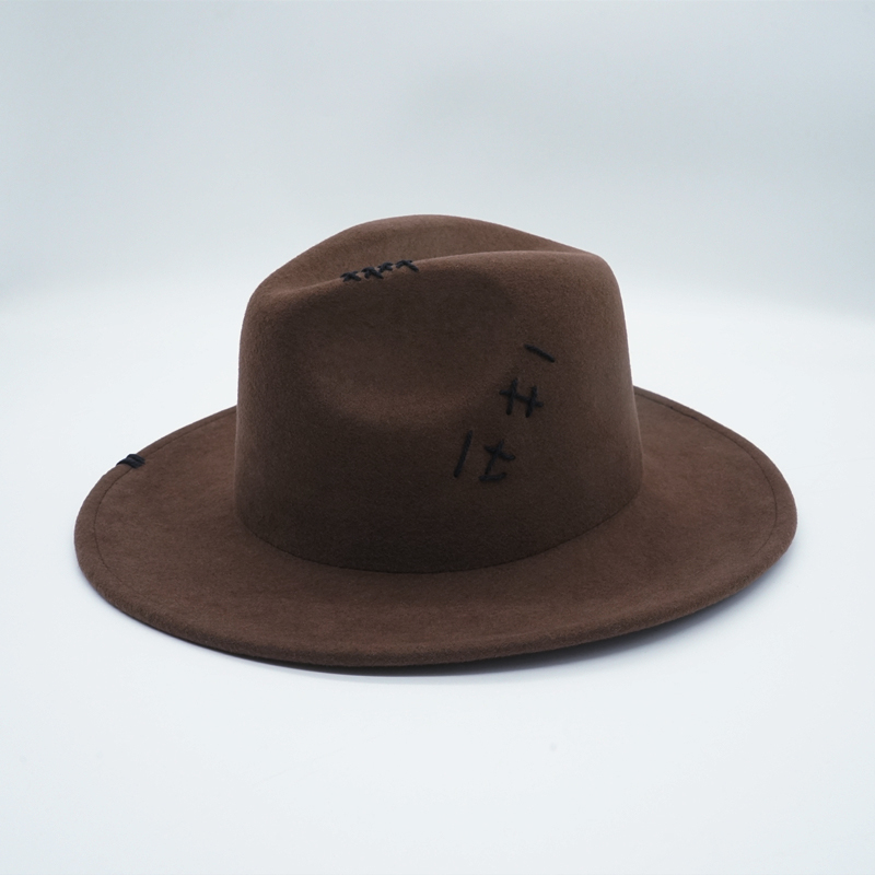 藩时巴拿马逛街日系女秋冬宽檐帽