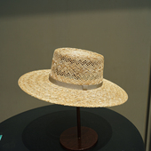 小辣椒宝草镂空编织大帽檐平顶礼帽女夏天遮阳度假草帽出游防晒潮