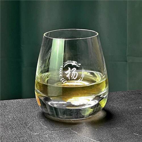 水晶吹制人工威士忌酒高端客人杯logo吧定制专用K9个人杯杯酒天然