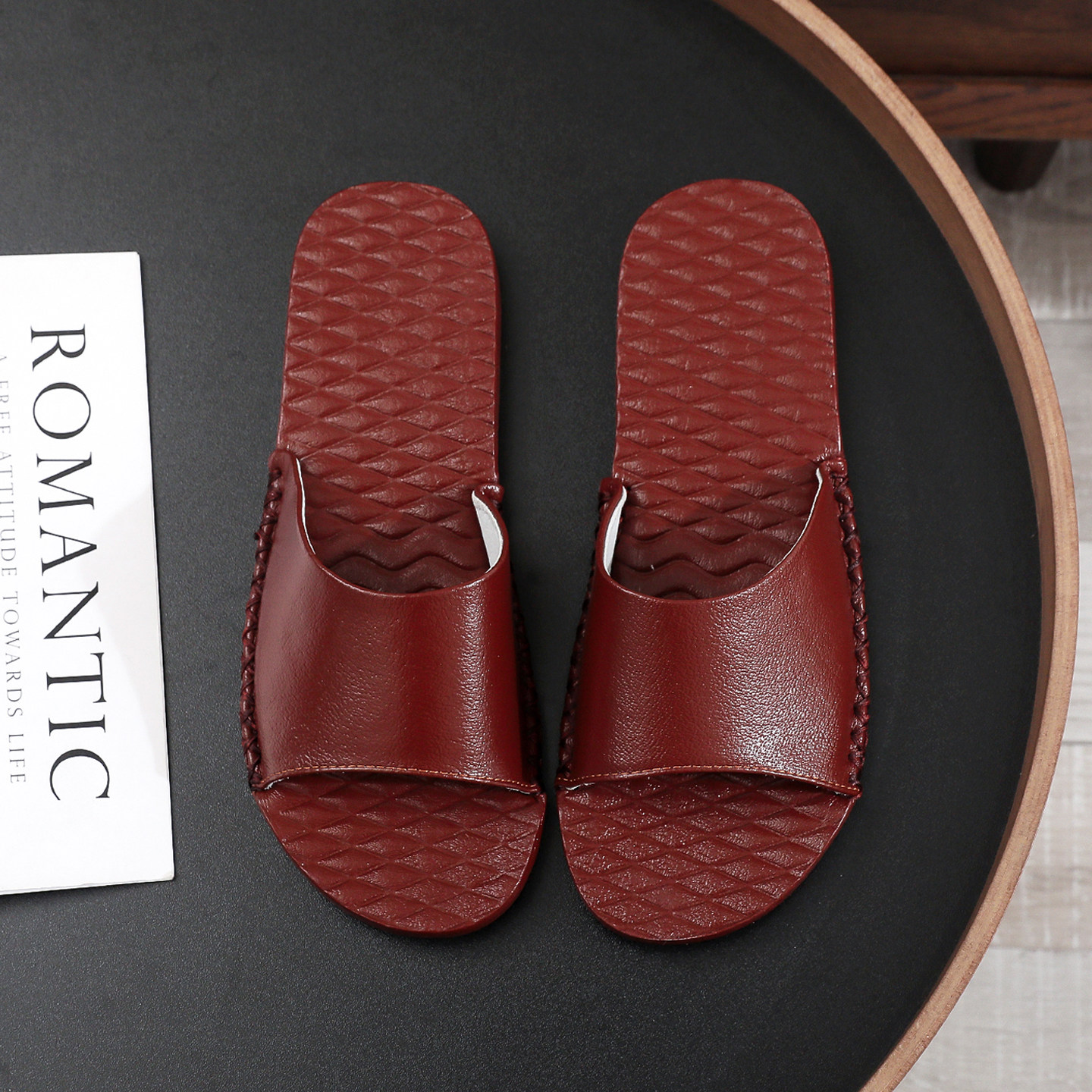 高端手工水牛皮凉拖鞋夏季男女居家室内防滑软底静音不臭脚真皮拖