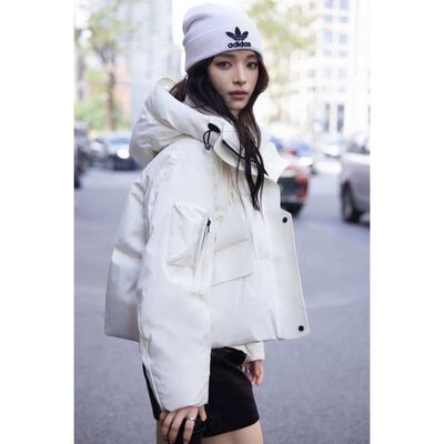 2025时尚加厚小个子棉服纯色冬季