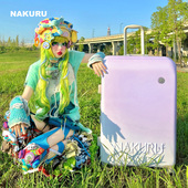 NAKURU气质超仙绝绝紫静音行李箱女24寸万向轮拉杆箱高颜值旅行箱