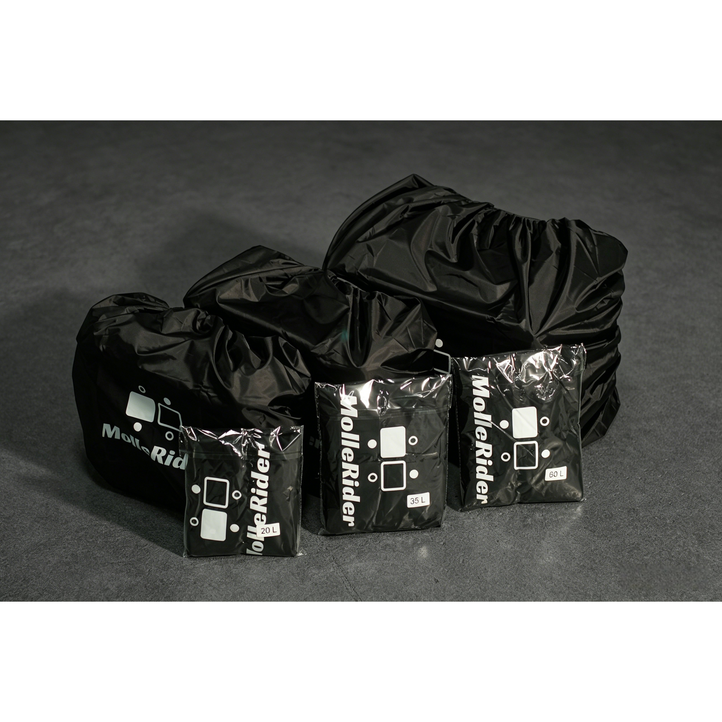 防雨罩头盔背包边包行李防水罩20L可重复使用带反光条耐磨防雨罩