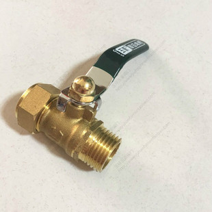 直销玉环玉豪阀门1216转4分外丝铝塑管铜球阀  卡套式等径 中大体