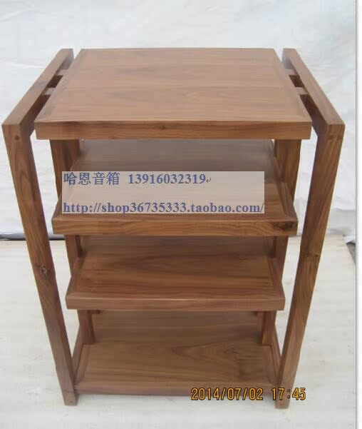 成誉音响机架 KJ-4D实木框架式单四层机柜功放架器材架做工极好