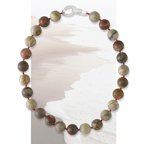 朗睦天然半宝石天然玛瑙限量项链