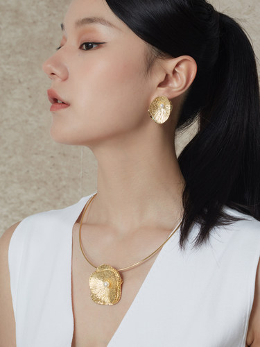 朗睦原创胸针项链两戴套装耳饰女