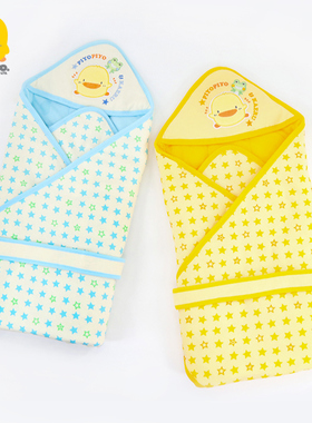 清仓黄色小鸭新生儿抱被婴儿包巾盖被春秋冬盖毯大包被刚初生宝宝