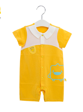 反季清仓黄色小鸭男女宝宝连体衣a类纯棉婴儿服短袖爬服夏季哈衣