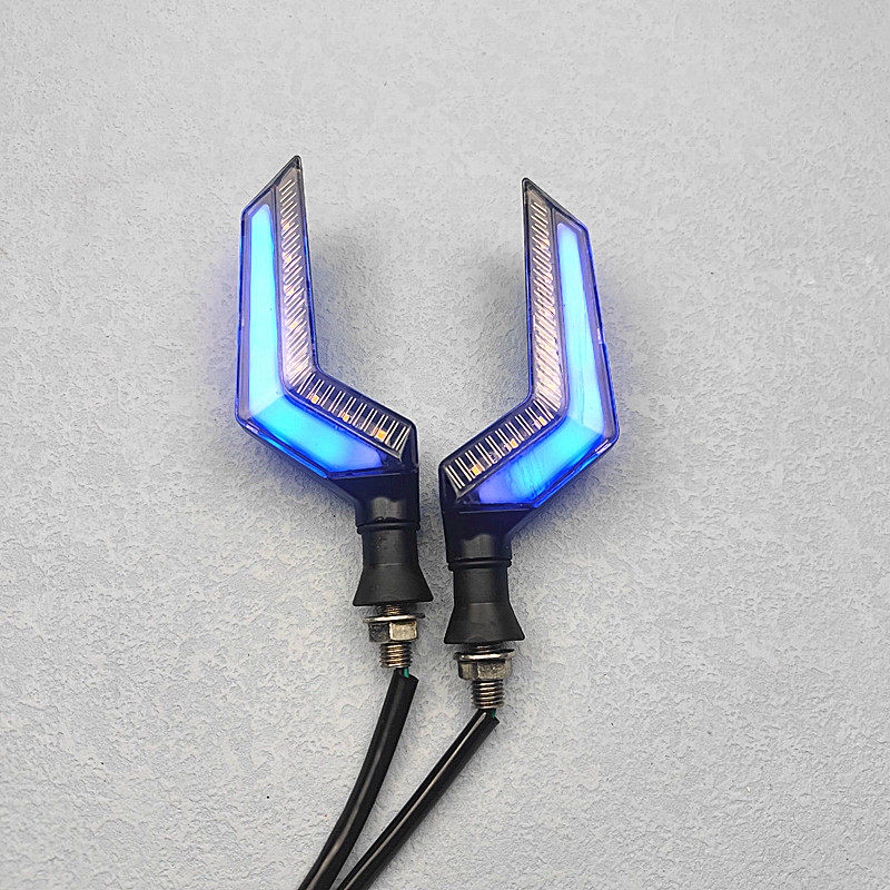 摩托车改装LED流水转向灯信号灯12V电摩加装转向灯泡指示灯方向灯