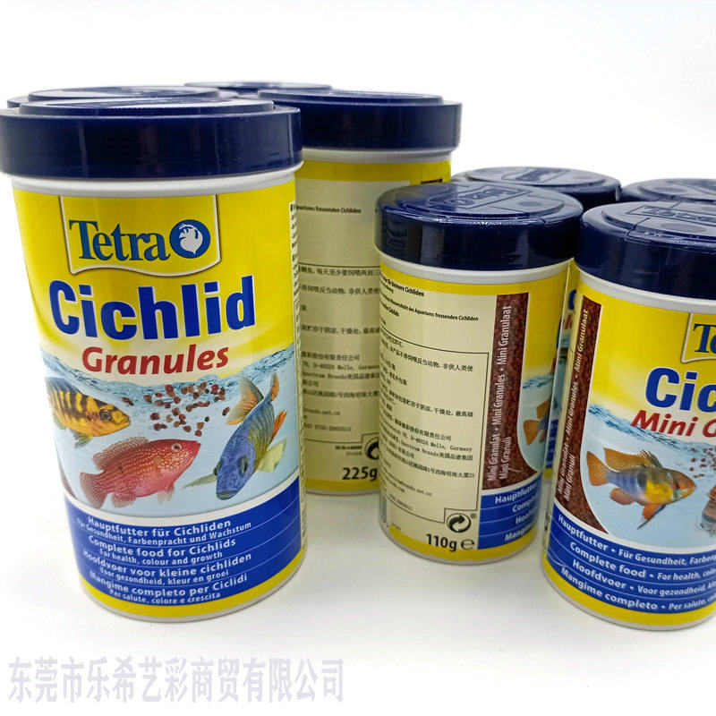 德彩慈鲷颗粒饲料三湖慈鲷增色下沉热带增艳鱼粮地图招财上浮鱼食