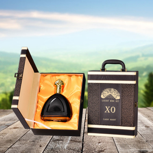 手提复古XO洋酒包装皮盒马爹利轩尼诗人头马礼盒养生酒虎王酒酒盒