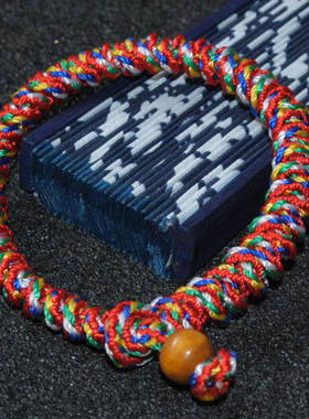 编织金刚结五色线红手绳