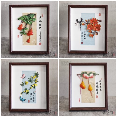 纯手工彩绘铁画摆件乔迁搬家礼物