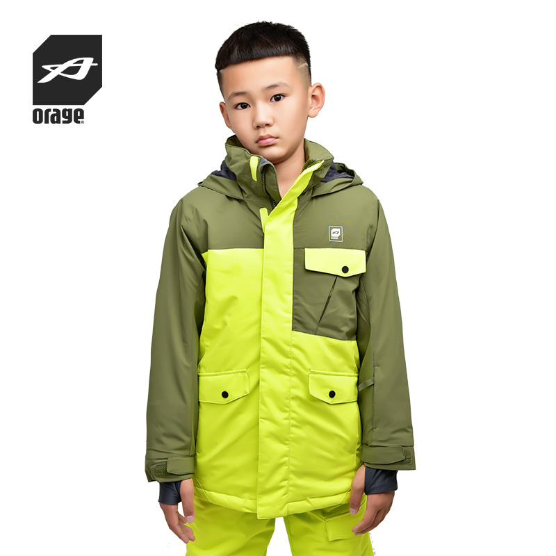 超轻防水透气厚款滑雪服儿童男