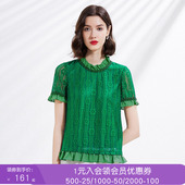 新款 沐兰法式 复古风气质休闲女士T恤春装 通勤百搭上衣