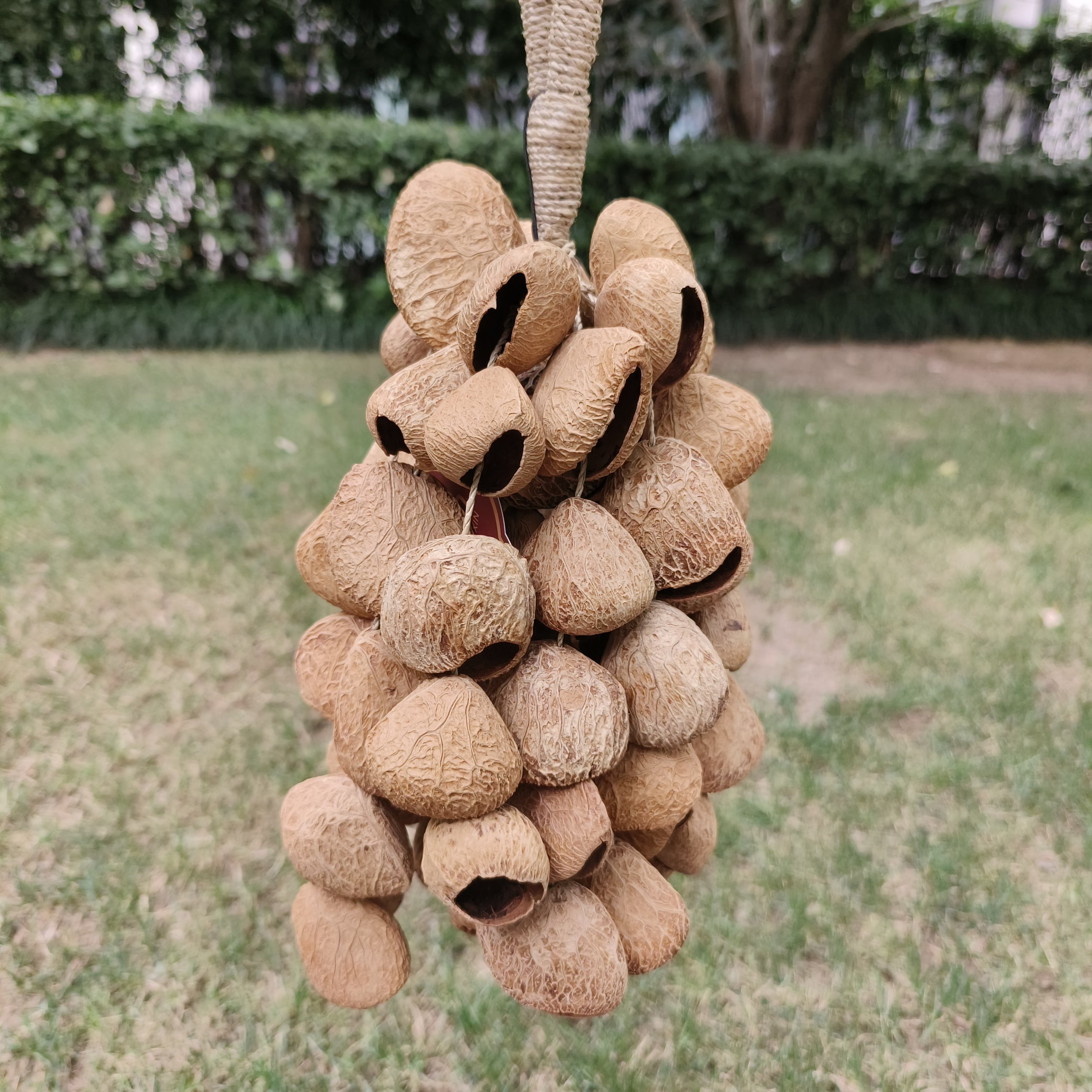 天然植物果壳手工果壳摇铃木鱼日常解压疗愈乐器冥想挂件礼物