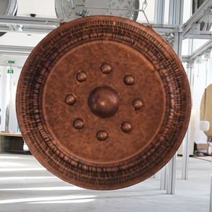 1米铜锣瑜伽音疗浴铜锣摆件尼泊尔手工大镲摆件擦锣道具铜锣