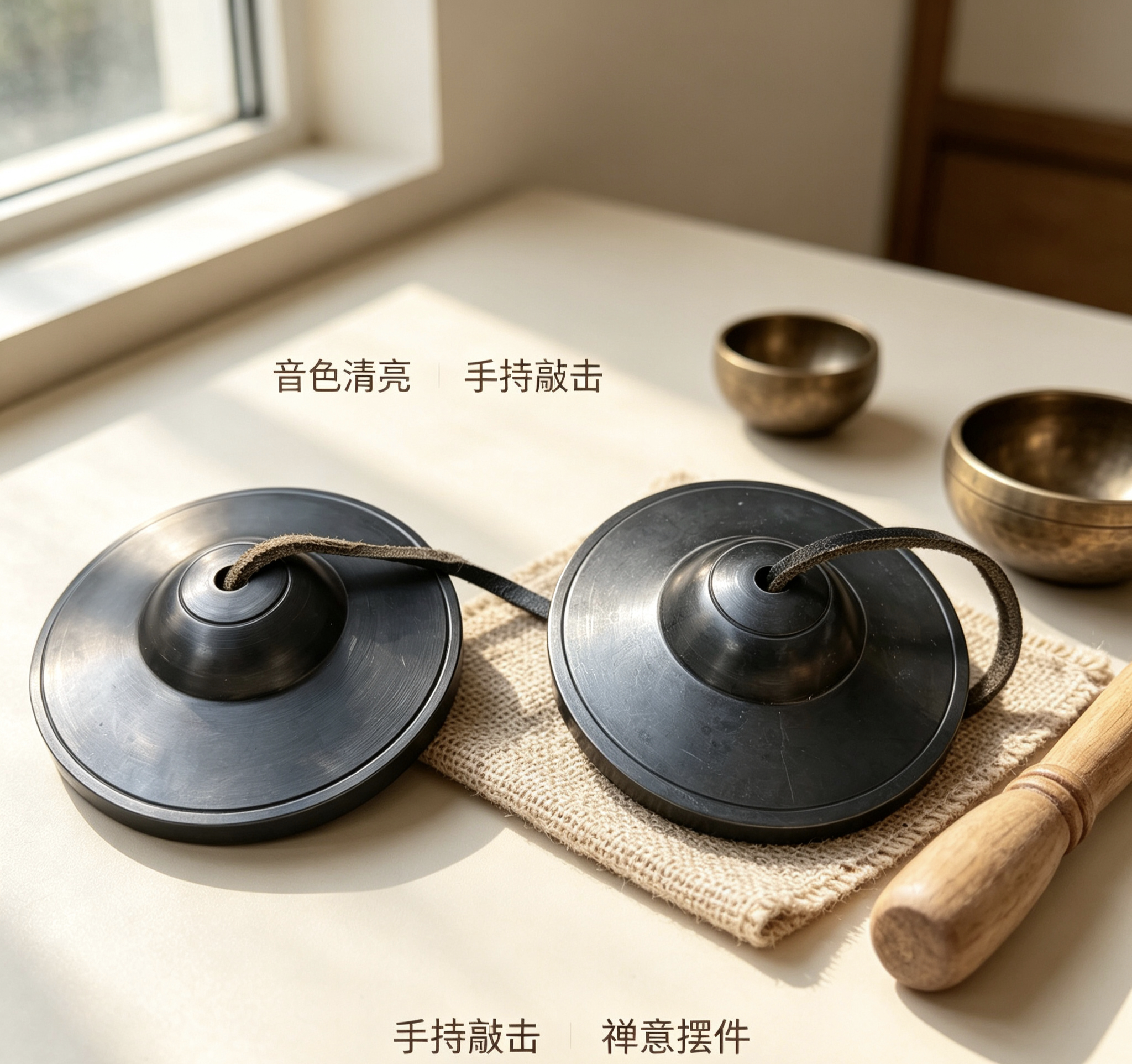 尼泊尔藏传密宗法器手工青铜丁夏碰铃民族打击乐器声音清脆回音长