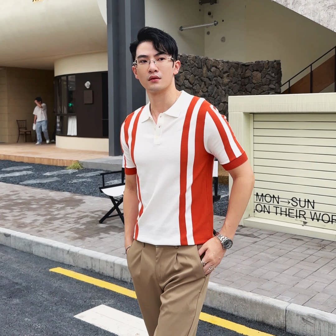 2025夏季新款透气薄款冰爽丝针织短袖POLO衫男A431-PL75-P60,男装T恤,星座401B（原A431）