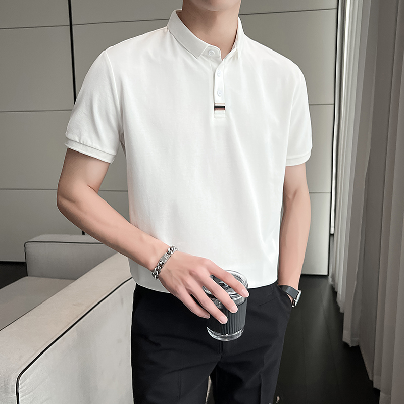 2025夏季男士休闲直筒短袖POLO衫纯色半袖T恤A431-B994-P55，男装T恤，星座401B（原A431）