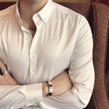 2025冬款刺绣加厚长袖衬衫男士A431/1015-1加绒P75不加绒P65，男装衬衫，星座401B（原A431）