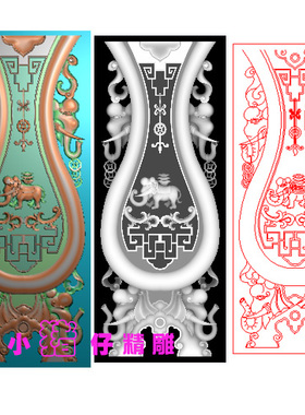 藏族大象椅背板靠背围板521精雕图JDP浮雕图BMP灰色图521软件