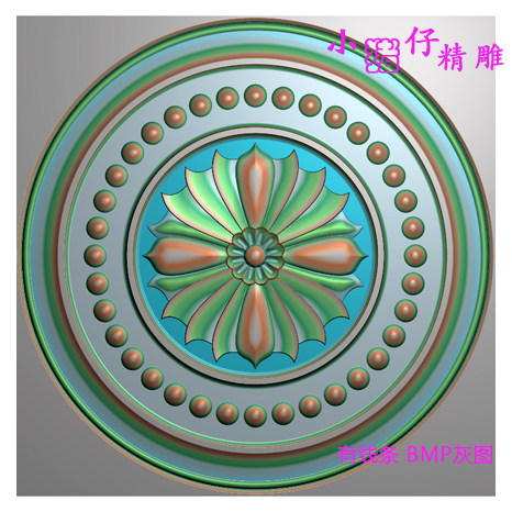 圆形洋花环花门花门板贴花套图雕花图JDP精雕图浮雕图5.21软件图