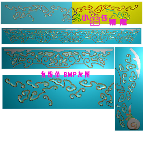 沙发茶几套图钩仔纹蚯蚓线条精雕图JDP浮雕图521软件BMP灰度图