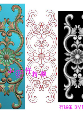 精雕图护栏窗障洋花卡花夹花挡花 JDP浮雕图 BMP灰色图 521软件版