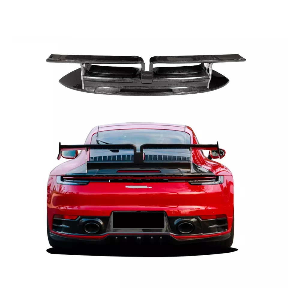 适配保时捷911 992 carrera改装干碳碳纤维大尾翼tehart款