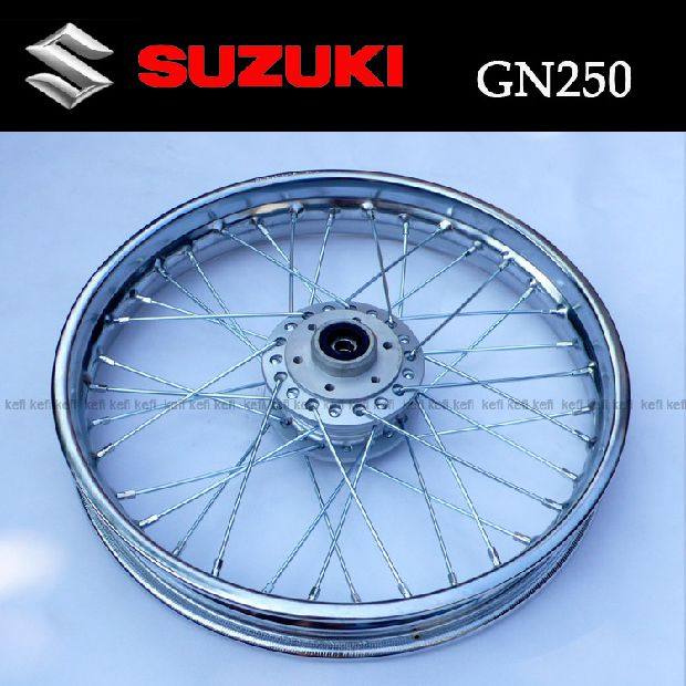 发烧版铃木GN250草上飞ST250铃木猪TU250辐条钢丝前轮毂总成