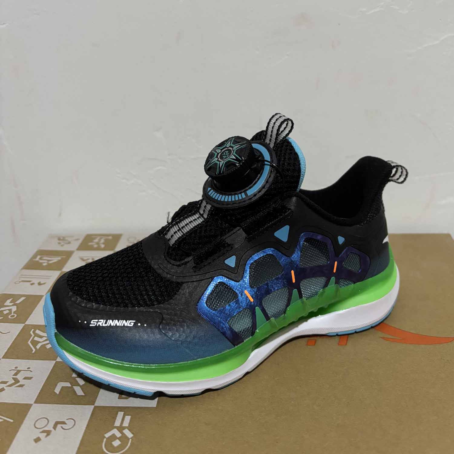 安踏儿童正品夏休闲网面透气纽扣防滑男女中小童运动鞋312429901