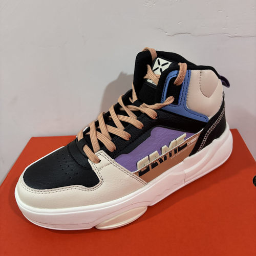 小白鞋特步休闲百搭春秋高帮情侣