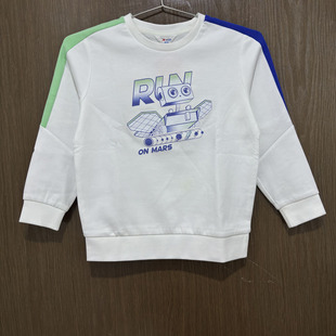 特步儿童正品春秋休闲针织圆领卡通系男女童运动卫衣677325203235