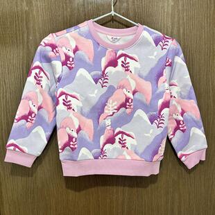 特步儿童秋冬休闲可爱加绒保暧商场同款女小童卫衣678424203126