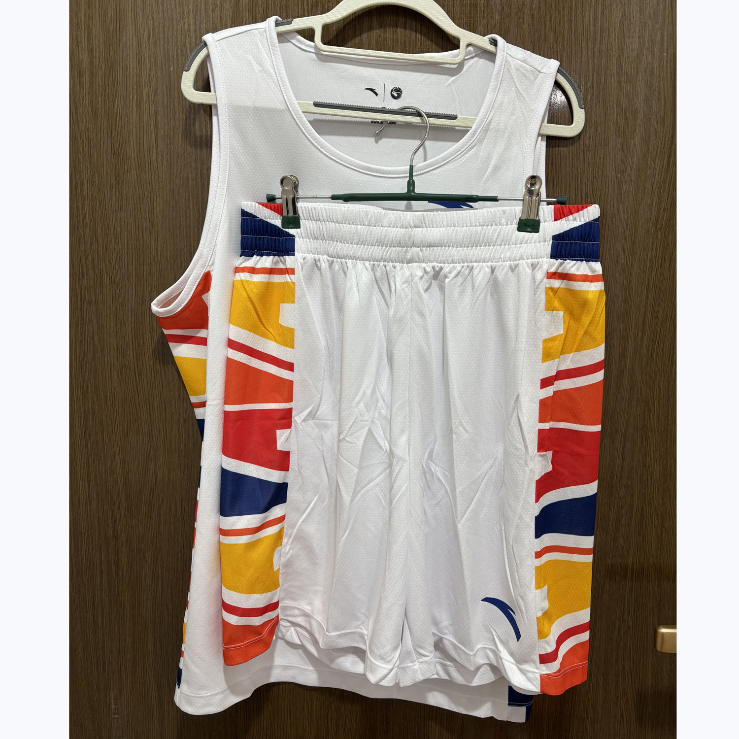 安踏正品夏季无袖背心篮球套装