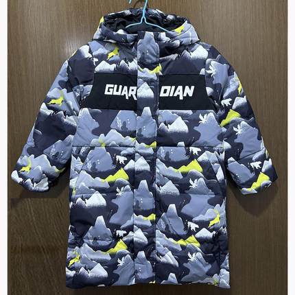 特步儿童正品冬保暧制热科技男童运动连帽加厚羽绒服678425193241