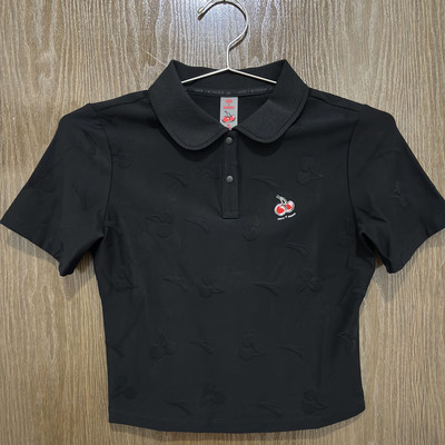 安踏樱桃女POLO衫短袖短修身上衣