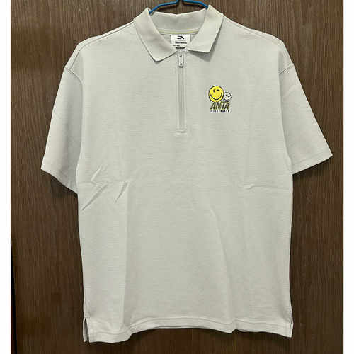 短袖宽松笑脸透气翻领POLO衫安踏