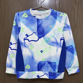 特步儿童正品 男童运动卫衣677325203234 春秋休闲针织圆领套头衫